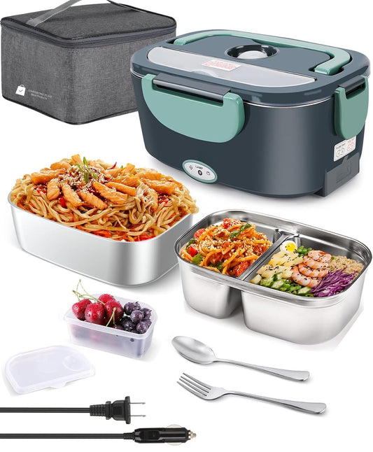 COMFORTING PLACE™ Electric Lunch Box Food Warmer Portable Food Heater for Car Or Home